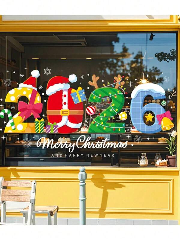 1-Piece Set Christmas Window Clings Christmas Clings For Glass Windows Snowman Gnome Window Clings Sparkle Window Clings Christmas Window Decals Stickers Snowflake Glitter Winter Window Clings Christmas Decorations Xmas