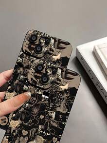 ¡Qué ambiente más terrorífico! Funda para teléfono compatible con Samsung,  17,  16 Pro Max,  15 Pro Max,  13 y  12. Fabricada en TPU, ofrece protección contra golpes y caídas. Un regalo perfecto para familiares, amigos, parejas, el Día de Muertos y Halloween. - Negro - Ver 7
