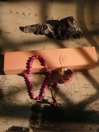 1pc New Prayer Bead Counter Set, Suitable For Ramadan, Christmas, Halloween, Holidays, High-End Packaged Counting Ring, Prayer Bead Bracelet Set With Counter, Electronic Manual Button Counter