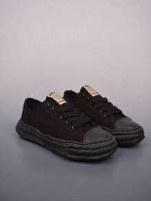 2026 New MMYMaison Minara Yasuhiro Classic Durable Lightweight Low-Top Sneakers, Unisex Campus Couple Style, Black Colorway, With Shoe Box, Suitable For Gifts, Students, School, Etc. - 黑色 - 查看 2