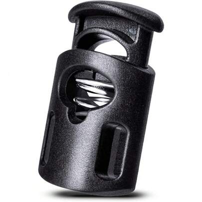 Plastic Cord Locks Single Hole Spring Toggle Stopper Cord Stops Fastener Toggles For Shoelaces, Drawstrings, Paracord, Bags, Clothing, And More