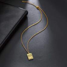 TEAMER Stainless Steel Tarot Cards Necklace Vintage Tarot Jewelry Good Luck Amulet Pendants For Women{Inchcolor_nameinch:InchGold-THELOVERSinch} - 金-THELOVERS - 查看 4