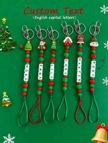 1个定制名字钥匙扣，硅胶珠定制钥匙扣礼品，背包钥匙扣，送给妈妈的礼物。色彩缤纷，可爱，萌趣，趣味十足，卡哇伊，千禧年风，时尚，男女皆宜，休闲百搭，可定制，个性化，独一无二，送给他的理想礼物，送给初中生、高中生、大学生、大一、大二、低年级学生的理想礼物，精致浪漫，实用时尚。