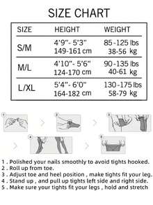 1 o 2 pares de medias de nailon de unicolor de 80D para mujeres embarazadas, con diseño elegante y sexy, alta elasticidad, leggings semitransparentes - Negro - Ver 6