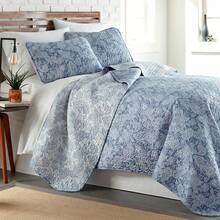 Full/Queen Quilt Bedding Set, Microfiber Quilts Queen Size, Coverlet, Stain & Pet Hair Resistant Bedding, Full Size Bedspread With 2 Pillow Shams, Bone, 2025 - 40 - 完美佩斯利藍 - 查看 1