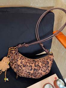 Bolso cruzado pequeño de diseño de cuerno de buey mate premium, estilo único para mujer