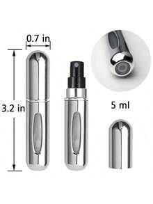 1/5/10 chiếc, Bình xịt nước hoa 5ml có thể nạp lại, Bình nước hoa du lịch cầm tay, Bình xịt nước hoa, Lọ đựng mẫu nước hoa mini - Nhiều màu - Xem 3