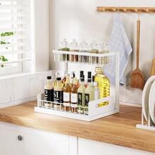 Under Sink Organizer And Storage Slide Out Cabinet Organizer Pull Out Sink Shelf For Kitchen Bathroom Laundry White 1 Pack - White - View 4