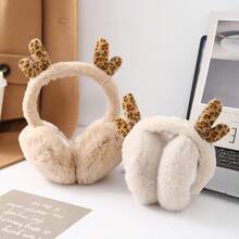 1 miếng bịt tai giữ ấm mùa đông, bịt tai chống đông hình gạc hươu cái, túi đựng tai bằng vải nhung dễ thương chống lạnh, bịt tai cho học sinh có thể gấp gọn - Nhiều màu - Xem 4