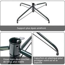 LEADZM 180/210/240 Cm Artificial Christmas Tree With Metal Stand, Christmas Tree, PVC, For Home, Office, Shops And Hotels (180 Cm, 1050 Tips, Green And White) - 白色和綠色 - 查看 11