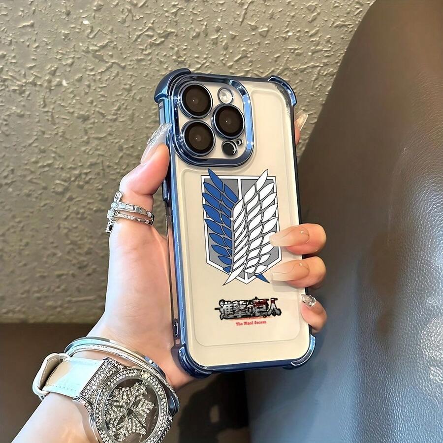 Estuche Transparent Antigolpes de Anime para iPhone 16, 15, 14, 13, 12, 11 Pro Max, X, XR, XS Max, 7 Plus - Cubierta Suave y Resistente - Color mezclado 1 - Ver 1