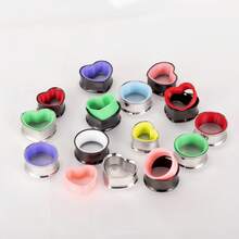 2个不锈钢喇叭形耳钉，男女通用，低过敏性，女士佳礼 - round - 查看 6