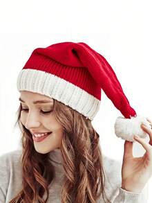 2pcs Christmas Santa Claus Costume Accessories Set (Santa Hat And Gloves), Cute Red Santa Hat With White Trim And Matching Gloves, For Women, Pop Culture Themed Party Prop, Christmas Hand Warmer - Multicolor - View 6