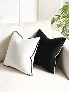 Juego de 2 fundas de cojín decorativas de terciopelo rojo y verde de 18x18 pulgadas, fundas de cojín de acento neutras suaves con textura vintage para el sofá de la granja, decoración del hogar lujosa, decoración navideña, regalos navideños, regreso a la escuela, útiles escolares (SIN RELLENO)