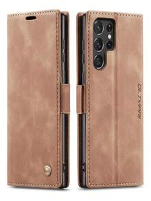 xaa mobile Book-Style Case For Samsung S23 Ultra - 摩卡棕 - 查看 2