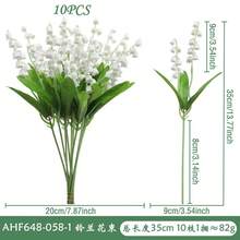 10 Piezas/Paquete Ramo Artificial de Lirio del Valle - Flores Falsas Realistas para Decoración del Hogar/Boda/Fiesta, Arreglo Floral Duradero, Flores Artificiales Realistas para Boda/Oficina/Arreglos DIY, Ocasiones Primaverales y Románticas, Flores Falsas para Recepción de Boda/Despedida de Soltera/Centro de Mesa, Decoración de Bajo Mantenimiento, Flores Falsas Duraderas para San Valentín/Aniversario, Decoración del Hogar y Regalo para Ella