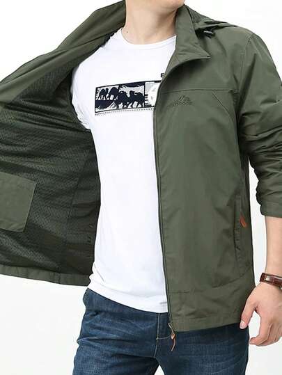 男士防水防风户外运动夹克，秋季