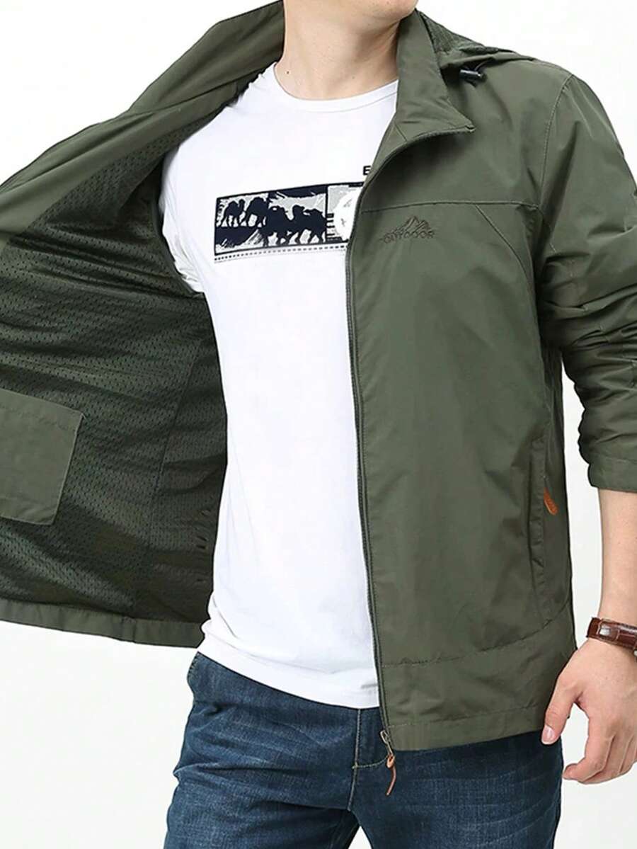 男士防水防风户外运动夹克，秋季