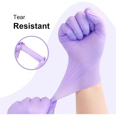 Nitrile Gloves - One-Time Use, Specially Designed For Heavy-Duty Dishwashing, Household Use, Oil And Water Resistant, Wear-Resistant, Suitable For Various Household Chores. Rubber Nitrile Gloves.