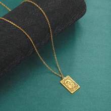 TEAMER Stainless Steel Tarot Cards Necklace Vintage Tarot Jewelry Good Luck Amulet Pendants For Women{Inchcolor_nameinch:InchGold-THEWORLDinch} - 黃金-THEWORLD - 查看 6