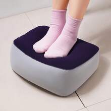 Almohada inflable para reposapiés, almohada para reposapiés de viaje, cojín portátil para acampar, viaje en casa con bomba de aire, pierna arriba, gris, 1 ud. - Morado - Ver 7