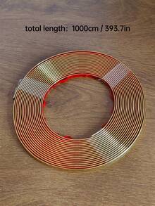 [Waterproof Metal Texture Strip] Self-Adhesive Waterproof Metal Texture Strip | Seam Decorative Wall Cloth Edge, Door And Window Edge Line, Waist Line, Kick Line, Kitchen Bathroom Countertop Gap, Cabinet Frame Beautification, Ceiling Corner Line