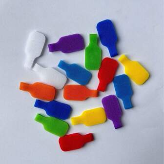 16pcs Reusable Waterproof Labels For Cable Tags - Colour-Coded Organization Straps For Data/Charging Cables, Durable And Easy To Use, Suitable For Office, Travel And Workspace Organization, Cable Management, Joke Design, Easy To Use Design, Cable Tags, Cable Ties, Cable Holders, Cable Clips, Kabelbinder, Korganizer, Ties, Cable Protector, Charger Protector