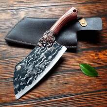 (H)1 Household Bone Chopping Knife, Thickened Household Bone Chopping Knife, Outdoor Wood Chopping Knife, Dragon Slaying Knife, Camping Barbecue Knife, The Best Gift For Father's Day,Kitchen Knife Set,Self Defense,Cuchillos,Kitchen Gadgets - Black and White - View 1