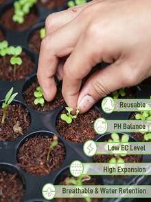 1/2/4/6/8/10pcs Compressed Coconut Fiber Bricks - High Nutrient Coconut Fiber Shell Matrix Covering, PEAT MOSS Soil Mixture, For Gardening, Seed Germination And Plant Growth, Suitable For Indoor And Outdoor Use, Indoor Planting Medium | Natural Appearance | High Nutrient Soil, Coconut Fiber Bricks - Natural Coconut Shell Bricks - View 4