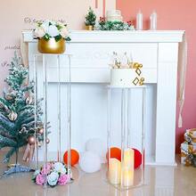 2 Pcs Clear Acrylic Vases Wedding Centerpieces For Tables 31.5in Flowers Risers For Display Column Flower Arrangement Stand For Wedding Party Home Decor With Elegant Transparent Design And Stable Base For Various Floral Arrangements - Clear - View 5