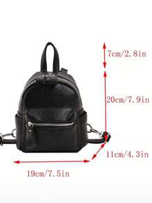 2025新款时尚迷你背包，多功能个性化设计，适合旅行和学生使用。 - 黑色 - 查看 7