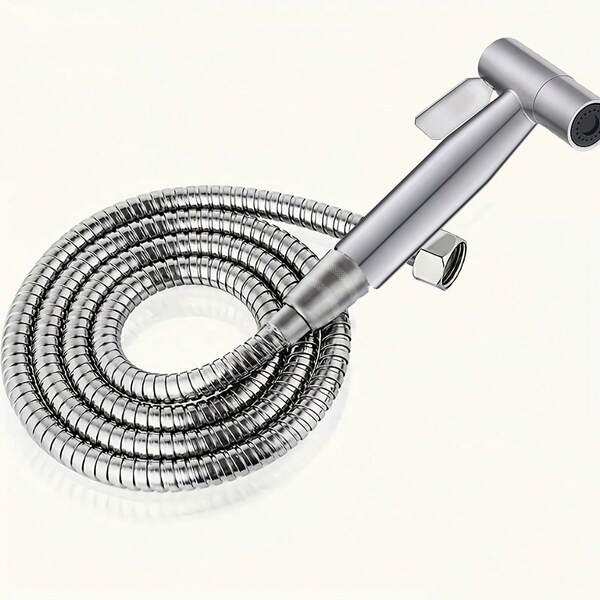 (2pcs Set) Handheld Bidet Sprayer Kit - Toilet Cleaner Spray Gun With 59in Shower Hose
