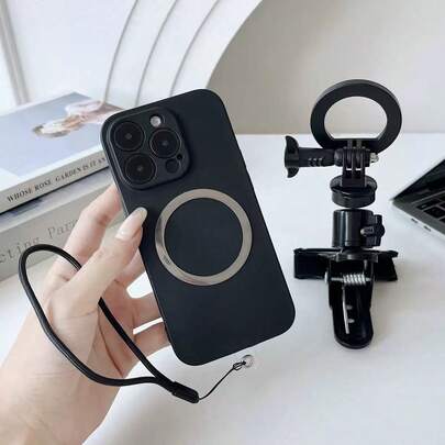 1个手机直播支架，可升降，便携式桌面摄像头支架，懒人必备，电视节目支架，多功能手机支架，配重盘，通用自由升降支架，兼容、安卓手机，生日礼物，送给家人、朋友，夏季浴室厨房礼物，生日手机支架，手机配件，强力承重