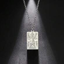 TEAMER Stainless Steel Tarot Cards Necklace Vintage Tarot Jewelry Good Luck Amulet Pendants For Women{Inchcolor_nameinch:InchSilver-JUDGEMENTinch} - 銀色-JUDGEMENT - 查看 7