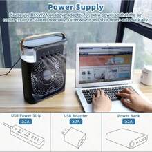 Ventilador de escritorio 3 en 1, enfriador y humidificador con luz LED USB 3 en 1 - Verde - Ver 7