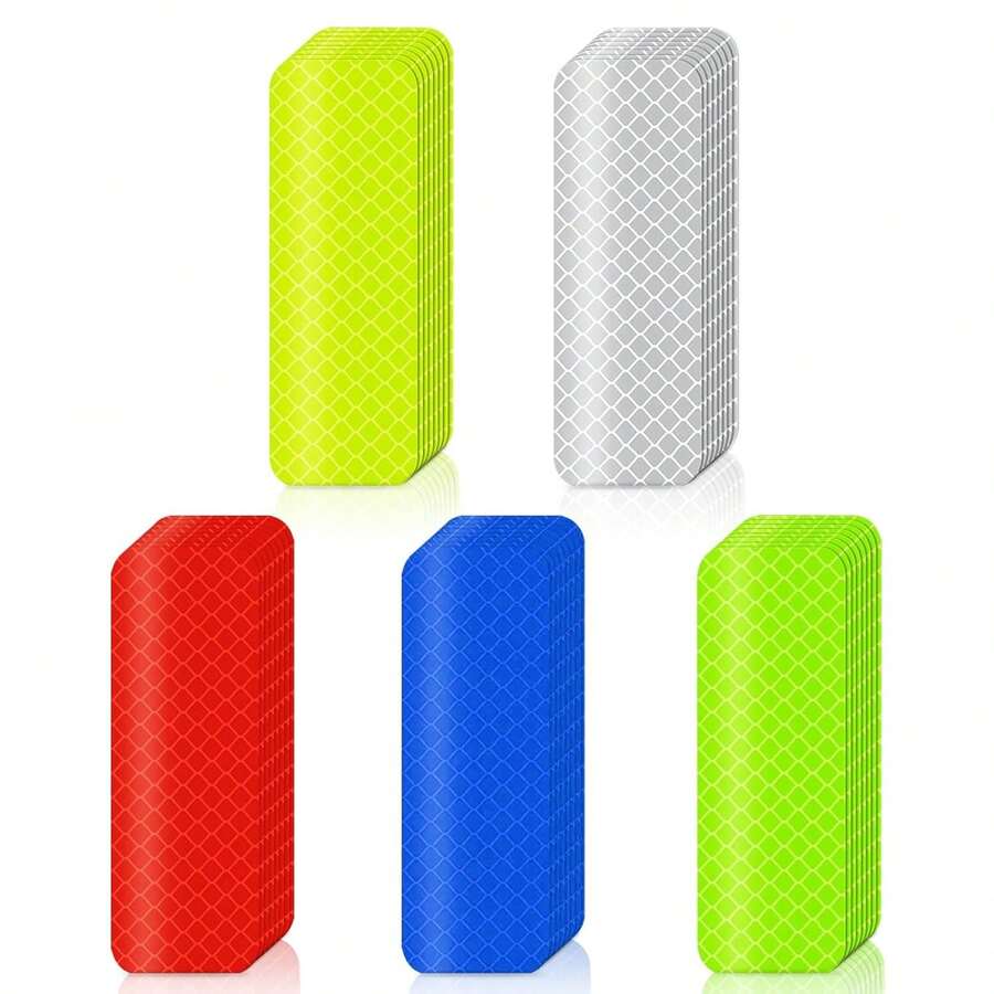 CALLECK 50PCS Cinta Reflejante Profesional,Súper Reflectante e Impermeable Cinta Reflejante,Reflejantes Bicicleta Calcomanías para Moto Calcomanias para Coche para Coches,Motos,Bicicletas,Cascos. - 1 - Ver 1