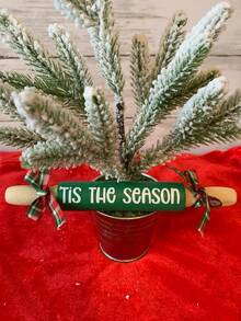 Personalized Name/Styles/Texts Mini Christmas Rolling Pins For Tiered Tray | Christmas Tier Tray Decor | Christmas Tiered Tray Decor | Mini Rolling Pins Tiered Tray, Christmas Home Decor, Gingerbread Decor, Ho Ho, Farmhouse Christmas, Christmas Kitchen Decor - Multicolor - View 7