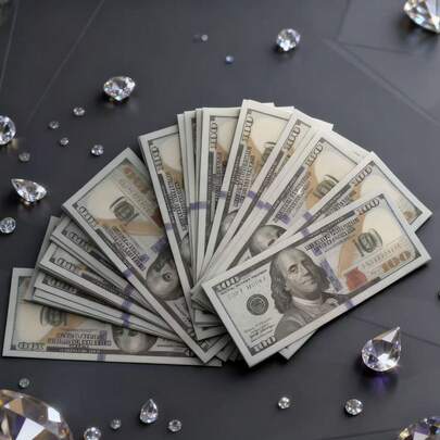 20pcs/100pcs $100 Counterfeit Banknote Props, Suitable For Movie Props, Photography, Educational Games, And Magic Performances.