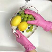 50pcs Disposable Nitrile Gloves, Durable Household Cleaning Gloves, Waterproof Gloves, Suitable For Outdoor Camping, Kitchen Cleaning, Tattoo, Hair Dye, Pets, Beauty, And Cleaning Supplies