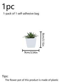 1pc/6pcs Artificial Mini Succulent Potted Plants, Suitable For Home Table Centerpiece, Office Bookshelf Windowsill, Wedding Party Decor