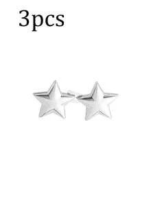 4-1pc Adjustable Waistband Buckles, No Sewing Required, Removable Jeans Waist Extender, Small Metal Extender Button, Cute Star-Shaped Waist Tie Buckle For Pants, Skirts, Trousers, Collar Button Brooches For Women And Men, Metal, Fashionable And Removable Trouser Clip, Bag Accessories For Girls, Students And Gifts For Mom,Back To School - Multicolor - View 10