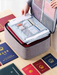 Multi-Tiered Document Organizer - Large Capacity Passport Holder And Storage Bag - Multicolor - View 2