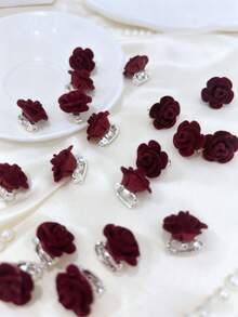 20 pezzi di set di accessori per parrucche con dreadlock - fermagli per capelli a forma di rosa rossa e anelli per capelli, riempitivi per calze natalizie, regali di Natale, regali per donne, riempitivi per calze natalizie per adulti, accessori per capelli, accessori per donne, riempitivi per calze natalizie, idee regalo per donne, riempitivi per calze natalizie per la bellezza