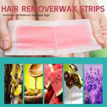 Watermelon Nose Hair Wax Removal Paper, Hair Removal Wax Strips With Cleansing Wet Wipes, Suitable For Underarms, Lips, Legs, Eyebrows, Mustaches, Bikini Area Home Waxing