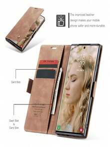 xaa mobile Book-Style Case For Samsung S23 Ultra - 摩卡棕 - 查看 3