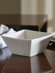 Juego de cuencos de porcelana blanca con formas diferentes de porcelana de 3 piezas c/u - Rayas - Ver 3