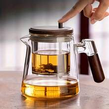 Thick & Heat-Resistant High Capacity Glass Teapot, Stainless Steel Filter, Suitable For Gas Stove, Induction Cooktop, Electric Stove, Portable Hand-Brew Tea Pot For Flower Tea, Black Tea, Pu-Erh Tea, Easy To Clean, Great For Living Room, Office, Tea Ceremony, Gift Or Personal Use - Multicolor - View 5