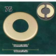 ABS Wall Split Flange Self - Adhesive Tape Round Escutcheon Plate Cover Pipe Faucet Decoration Accessories Faucet Pipe Flange Pipe Cover 75 Yellow - 75 Vàng - Xem 3