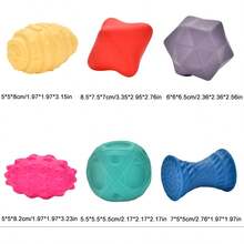 9pcs/Set Baby Grab Balls, Colorful Children's PVC Tactile Balls Toys - Made Of PVC - Great For Birthday, Halloween, Christmas Gifts - Multicolor - View 7