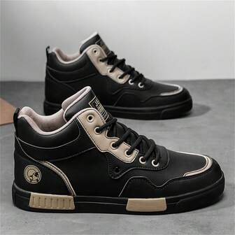 夏季新款大码男鞋百搭高帮运动鞋时尚休闲学生男鞋户外舒适平底鞋